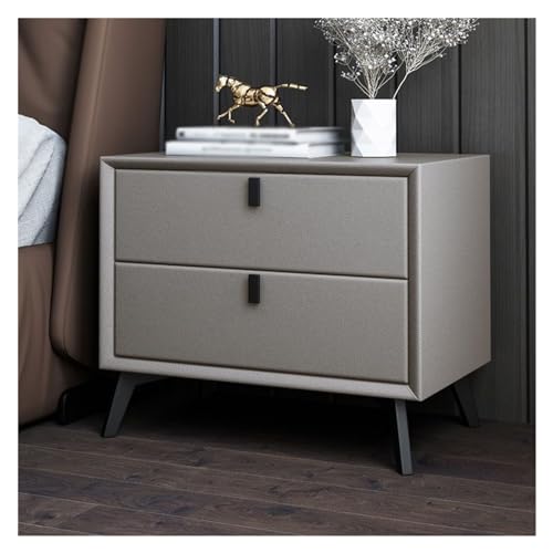 rious Comodino in legno massello nordico con accento in pelle Sto cabinet artistico per camera da letto in pelliccia moderna arredamento per la casa comodino chic per soggiorno e camera da letto