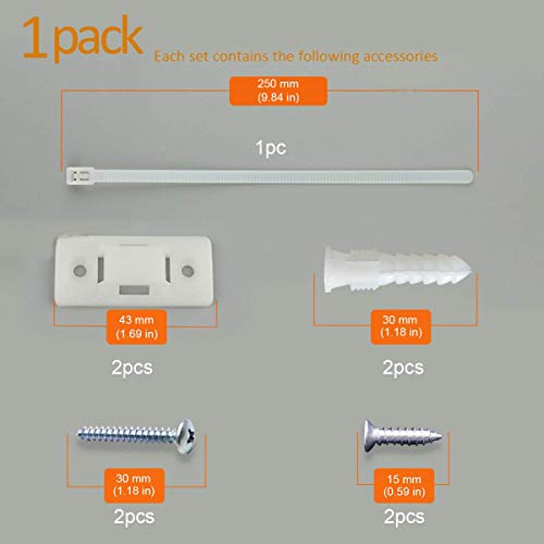 Correias de fixação de parede para móveis antiderrapantes (pacote com 12), kit de correias de fixaçã