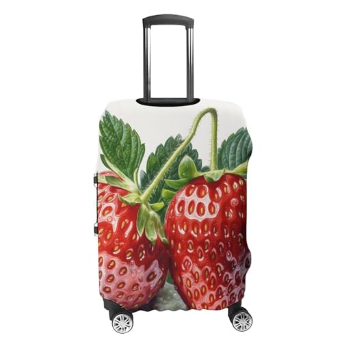 Two Strawberries Travel Luggage Cover Anti-scratch Suitcase Cover Elastic Suitcase Protective Cover Fits 19-32 Inch Luggage S4