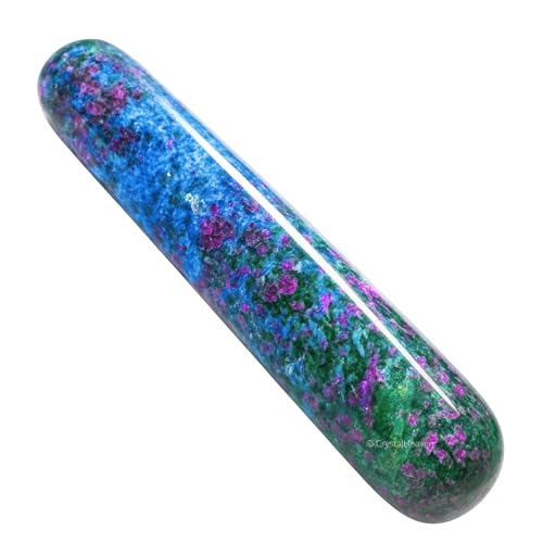 Image of Ruby Kyanite Crystal Wand - Smooth Crystal Wand for Energy Healing, Chakra Balancing, Meditation and Home Decor - Crystals and Healing Stones for Gift