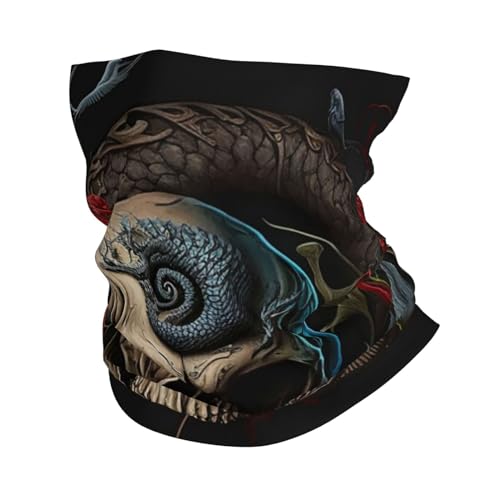 Gaiter cuello pasamontañas balaclava con diseño gótico de calavera y rosa roja para mujeres y hombres miniatura 1