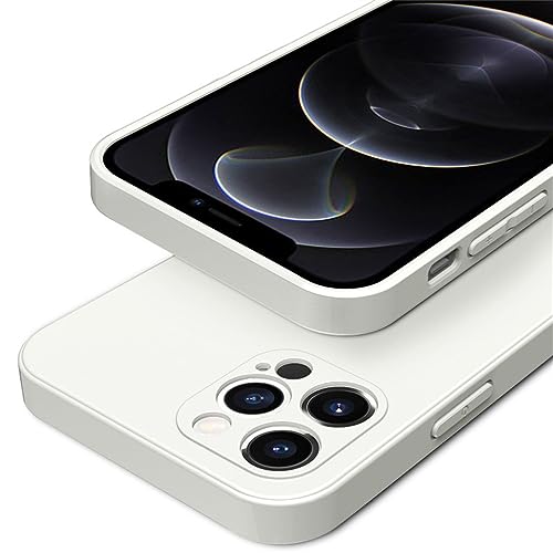 Coque carrée iPhone 12 Pro Max blanche style néon pour le bureau
