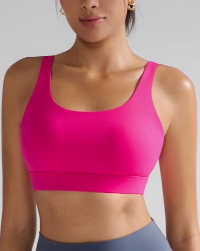 Image of RUNNING GIRL Sports Bra for Women High Support, Molded Cup High Impact Sports Bras with Sewn in Pads Workout Running Bra