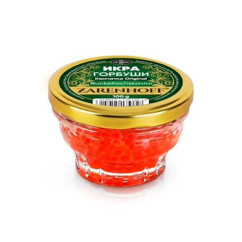 Kaviar aus Buckellachs Gorbuscha aus Kamtschatka, 100 g Glas - Roter Kaviar - икра Горбуши caviar