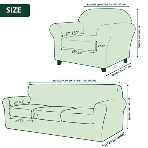 Chun Yi Small Armchair Cover And Large Couch Slipcover Set (Coffee) #TOP3