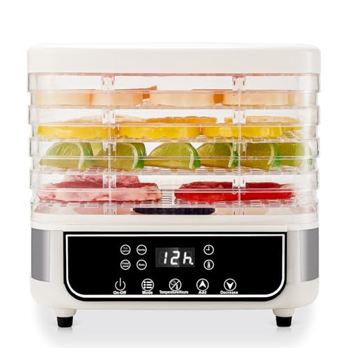 Obecilc 5-Schicht-Lebensmitteltrockner, visueller Lebensmitteltrockner mit 72-Stunden-Timer, 35–70...