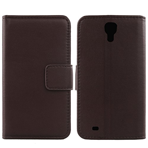 Gukas Design Veritable Cuir Etui pour Samsung Galaxy Mega 6.3 i9200 Housse Coque Premium Case Cover Flip Protecteur Portefeuille Genuine Leather Wallet (Marron...