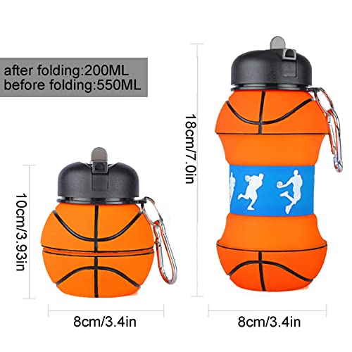 Opvouwbare waterfles voor kinderen, Siliconen waterfles voor schoolmeisjes, Opvouwbare waterflessen voor kinderen voor schoolmeisjes, jongens, sport, knijpbeker, Edcb - Image 5