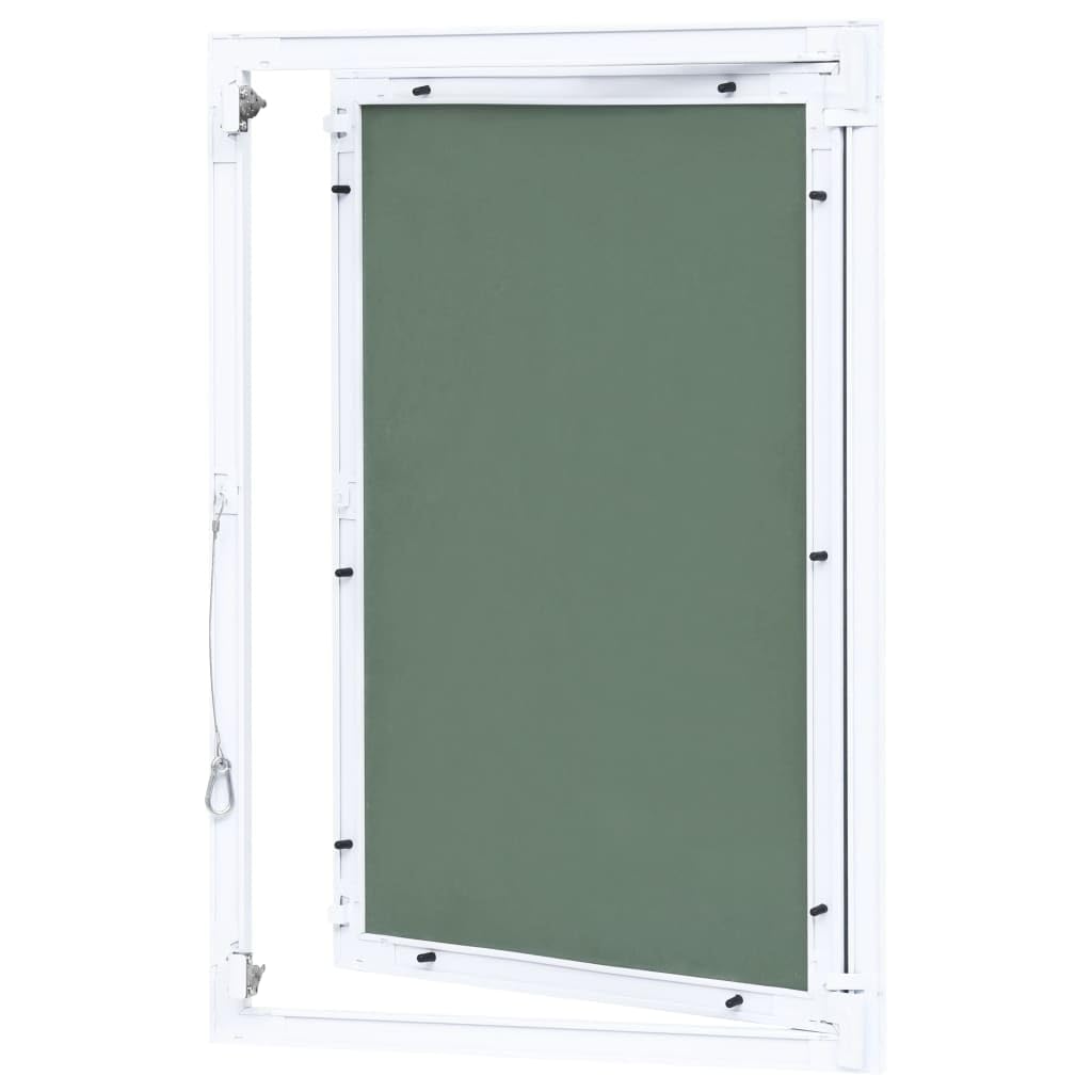 vidaXL Panel de Acceso Estructura Rampilla Inspección Marco Puerta Revisión Mantenimiento Paredes Techos Aluminio y Placa de Yeso 400x600 mm