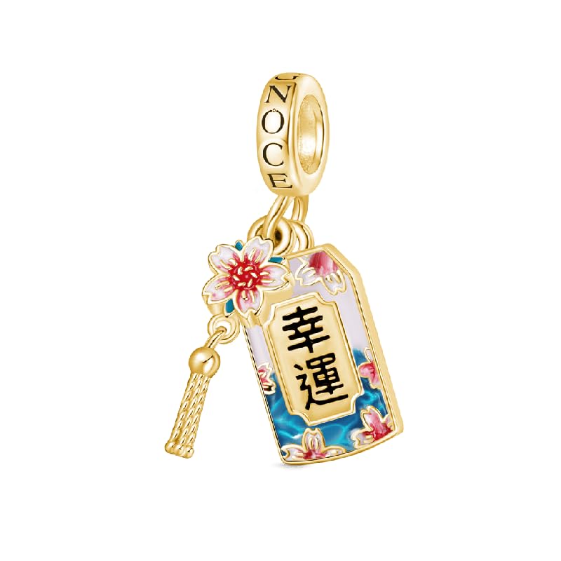 GNOCE Japanese Charm Bead Silver Blend Pendant Dangle Charms fit Bracelet Jewelry Gift for Women
