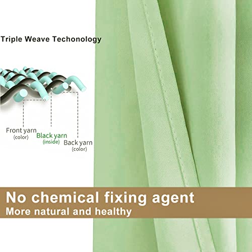 Sofjagetq 2 Panels Waterproof Indoor/Outdoor Curtains For Patio - Thermal Insulated, Sun Blocking Grommet Blackout Curtains For Pavilion Porch Backyard, 52 X 84 Inch, Fresh Green #TOP1