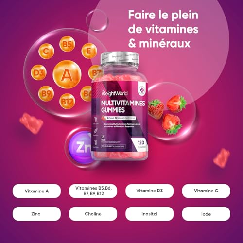 Gummies Multivitamines 120 Gommes et Probiotiques 2 Milliards d'UFC Complément Alimentaire - 4