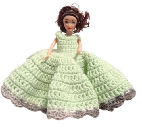 Toilet Paper Cover Doll Lime Green Variegated...