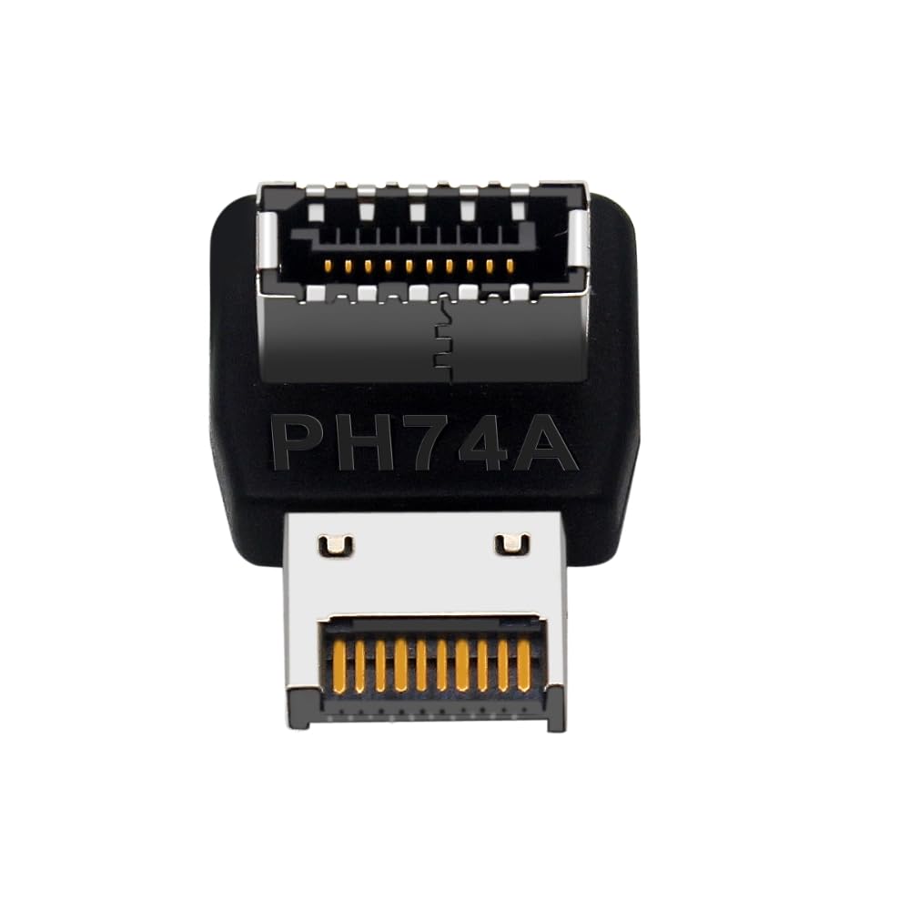 YIKAIEN USB 3.1 Type-E 90 Degree Adapter for PC Motherboard Mainboard (Model A)