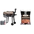 Z GRILLS 450 Sq in Pellet Grill & Smoker Bundle with 20lbs All-Natural Hardwood Pellets for Smoker Grill and BBQ