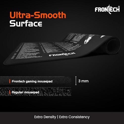 Image of FRONTECH Extended Gaming Mouse Pad (900 x 400 mm) - Premium Desk Mat with Anti-Slip Rubber Bas | Water-Resistant Surface | Stitched Edges & Ultra-Smooth Control for Gaming & Office (MSP-0058)