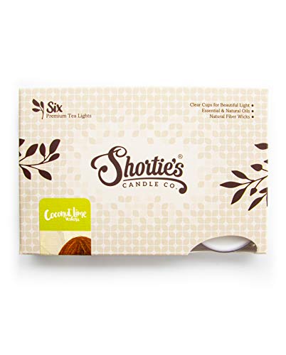 Coconut Lime Verbena Premium Tealight Candles - Highly Scented With Essential & Natural Oils - 6 White Tea Lights - Beautiful Candlelight - Made In The Usa - Fruit & Berry Collection #TOP1