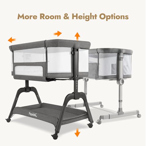 image for Papablic Baby Bassinet, Bedside Bassinet for Baby with Four-Sided Brea