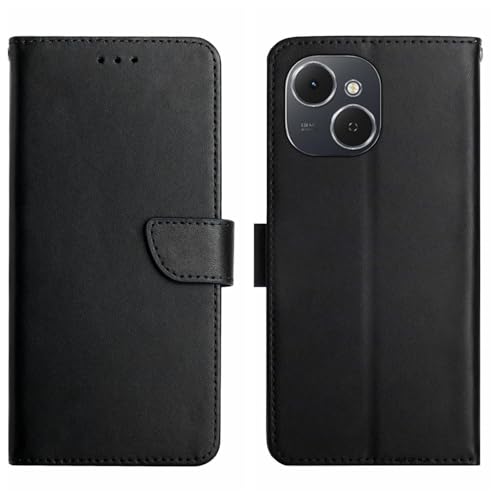 Coque Tecno Spark 40C en cuir véritable noir haut de gamme SHIEID
