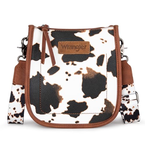 Image of Wrangler Small Crossbody Bag for Women, Mini Shoulder Purse with Adjustable Strap, Vegan Leather Phone Purse