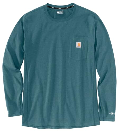 Image of Carhartt Men's Force Relaxed Fit Midweight Long-Sleeve Pocket T-Shirt