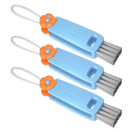 Image of 3 in 1 Cup Lid Gap Cleaning Brush Set, Multifunctional Bottle Clean-ing Brush, Cup Lid Gap Cleaner, Home Kitchen Crevice Cleaning Brush Tools (Blue)