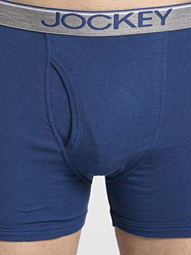 Image of Jockey 8009 Men's Super Combed Cotton Rib Solid Boxer Brief with Ultrasoft Waistband (Pack of 2)