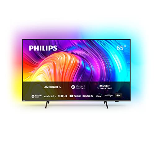 Philips 65PUS8517/12 LED Android TV 4K UHD con Ambilight en 3 Lados, Principales formatos HDR compatibles, P5 Picture Engine, Compatible con Google Assistance y Alexa, 2022, 65'