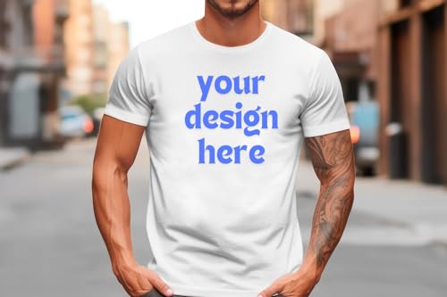 Novelty Crewneck T-Shirt, Merry Christmas - Retro Boho Xmas Art4