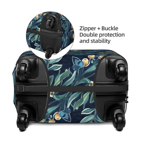Cute Funny Leaf Plant Travel Luggage Cover for Suitcase Anti-Scratch Fashion Suitcase Protector Washable Elastic Baggage Covers Fits 25-28 Inch Luggage for Travel Beach Holiday4