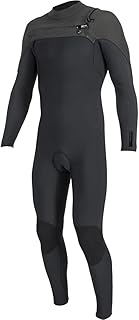 O'Neill - Traje de neopreno completo con cremallera en el pecho (4/3 mm), color negro/cuervo, talla M