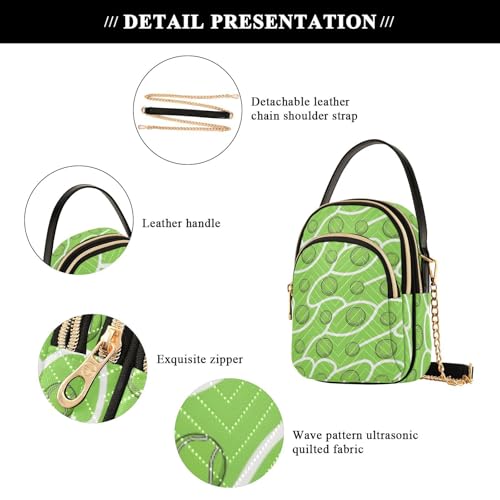 Image of MCHIVER Golf Crossbody Bag for Women Cell Phone Purse Wallet with Removable Chain Shoulder Handbag