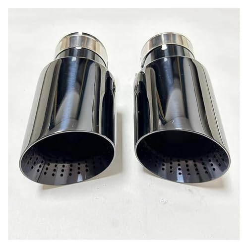Embout d'échappement titane noir 63mm-114mm à queue perforée - 3
