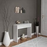 recibidores DISEÑO MODERNO Y ELEGANTE – Consola de recibidor en color blanco con estilo minimalista que combina fácilmente con cualquier decoración. Ideal para entradas, pasillos, salones o dormitorios.