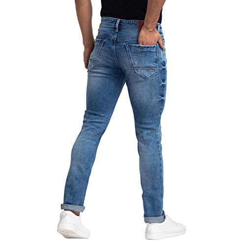 Image of Spykar Men Mid Rise Slim Fit Jeans