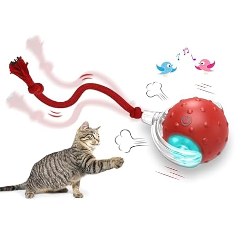 PIRXXIY Cat Ball Toy, Cat Rotating Ball Toy, Automatic Moving Cat Balls for Dog/Cat Cover