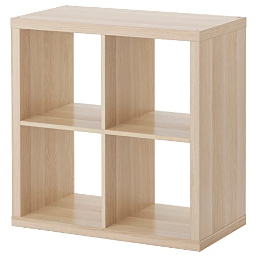 IKEA KALLAX - Estantería de almacenamiento más grande (efecto roble manchado blanco, 77 x 77)