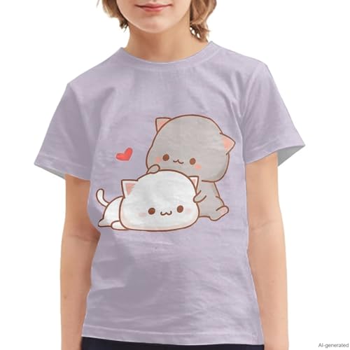 Image of WELLFLYHOM Kids Tshirts Girls Boys Short Sleeve Crewneck Tees Shirts Casual Sport Pullover Tops Size 3-16 Years