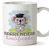 MUGFFINS Tazas para BARRENDERA mujer - En Español - Koalificado/koalificada - 11 oz / 330 ml - Regalo original y divertido