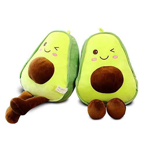 Avocado Plush 12 Inch Snuggly Stuffed Avocado Fruit Soft Plush Toy Hugging Pillow Avocado Doll Gifts for Kids, Girl, Boy, and Friends, Decoration, Bedroom, Sofa