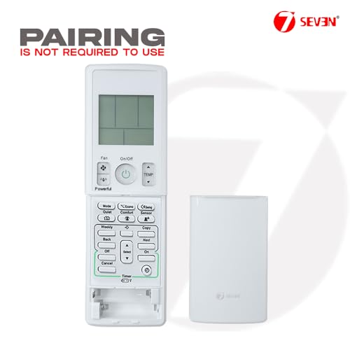 Image of 7SEVEN Compatible with Daikin AC 169 Remote with Air Conditioner and Suitable for Split and Window AC, Exactly Match Each Key of Remote with Original remotes Control - Use New AAA Alkaline Batteries.