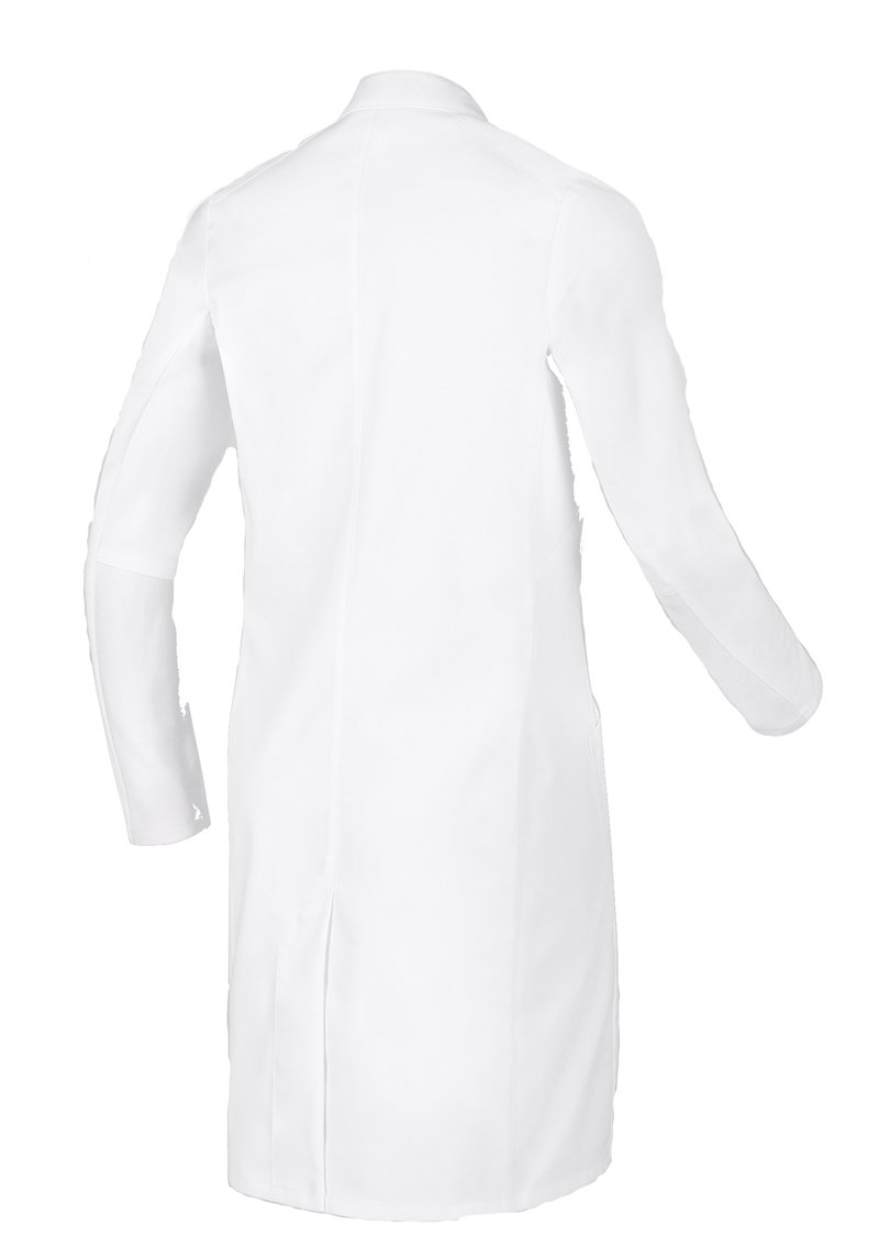 BP 1746-684-21-44n - Bata de médico para mujer, manga larga, con insertos elásticos, 200,00 g/m², mezcla de tela con elástico, color blanco, 44n