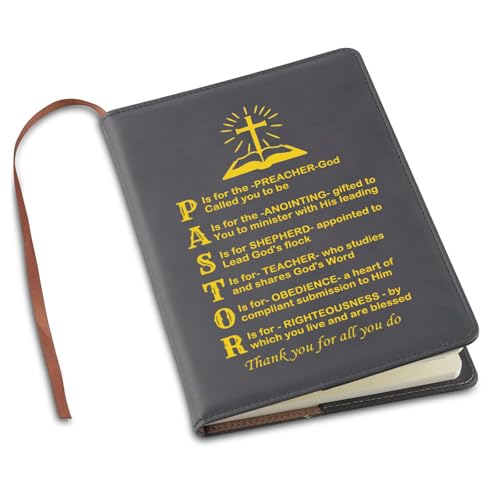 Carnet de notes noir pour pasteur chrétien cadeau de remerciement religieux