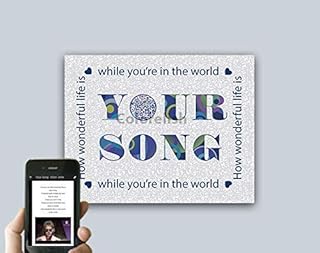 First Anniversary Gifts for Husband Wife, Your Song by Elton John, Ellie Goulding, or Lady Gaga QR Code Song Art, Unique Tech Birthday Gift for Him, First Dance Song Lyric Wall Art, Print Only