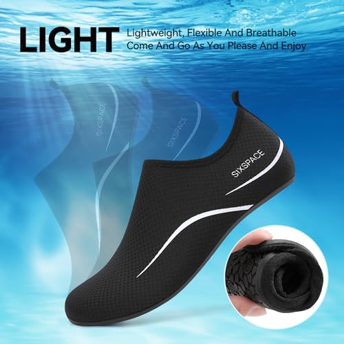 Image of Sixspace Water Shoes for Women Men Aqua Socks Swim Shower Beach Barefoot Pool Quick-Dry Non Slip Lake Surf