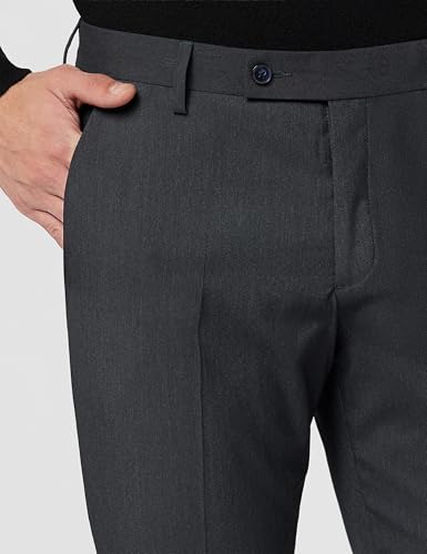 Image of Arrow Men Tapered fit Polyester SolidMid-Rise waistTrousers