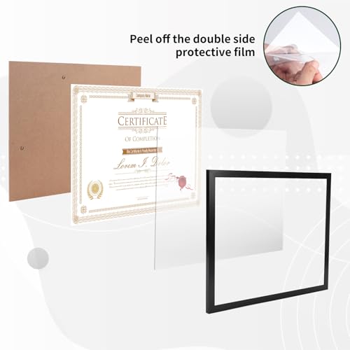 Wiftrey 8.5X11 Black Picture Frames Set Of 8, Certificate 8.5 By 11 Photo Frames Bulk For Document Diploma Award thumb #3