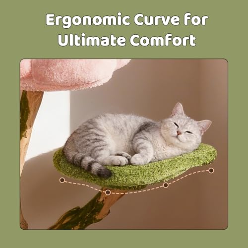 Árbol para gatos para interiores 39.4 pulgadas madera y sisal miniatura 6