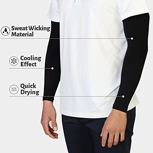 UV Sun Protection Arm Sleeves for Men & Women - Tattoo Cover Up - UPF 50 Cooling Sleeve for Golf, Cycling3
