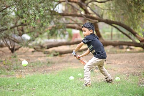 Image of Joshi Cloth Cricket Ball | Woolen Soft Ball for Gully /Street Cricket & Practice | Durable, Lightweight, All-Weather, High-Visibility Colors | Single Piece (Cherry RED)